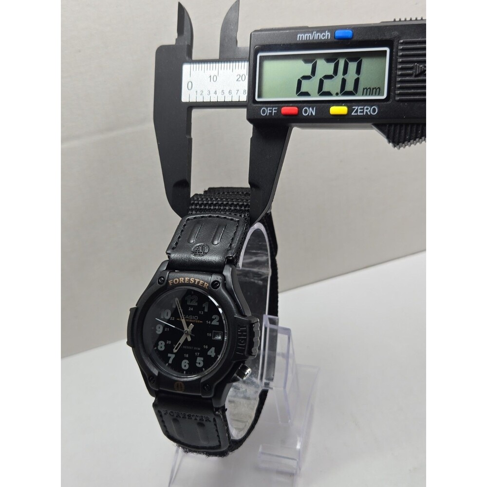 Casio Forester Illuminator Mens Field Watch Black Leather Date Sport New Battery - Picture 6 of 11